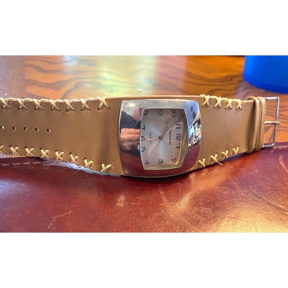 Women's 40mm Silver Ton Versales Watch, Wide Strap - Picture 2 of 4